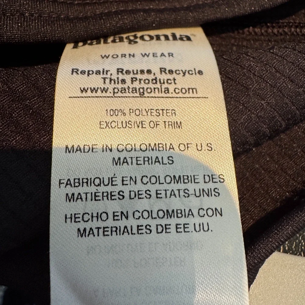 Patagonia Capilene‎ Baselayer Shirt Women's XL Black Midweight 1/4 Zip Pullover